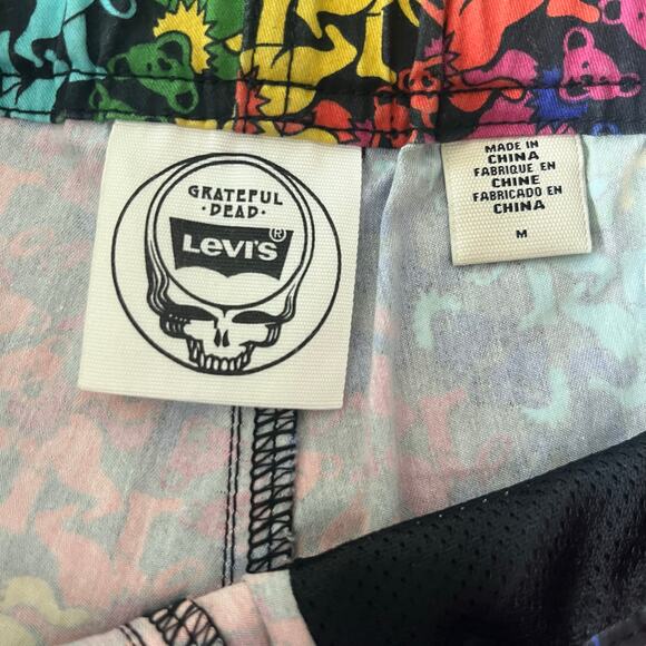 Grateful Dead x Levi’s Rainbow Dancing Bears Shorts Men’s M Belted Psychedelic - Picture 5 of 9